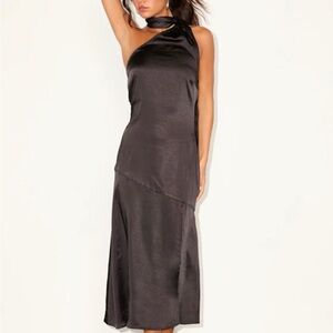 Brand new! Lulu's Sleek Black One-Shoulder Dress
